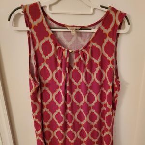 Banana Republic Pink Sleeveless Shirt